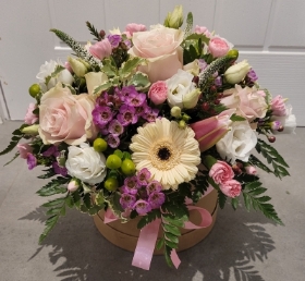 Pink and Cream Hatbox