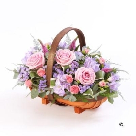 Pink and lilac basket