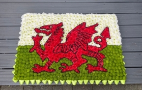 Welsh flag tribute